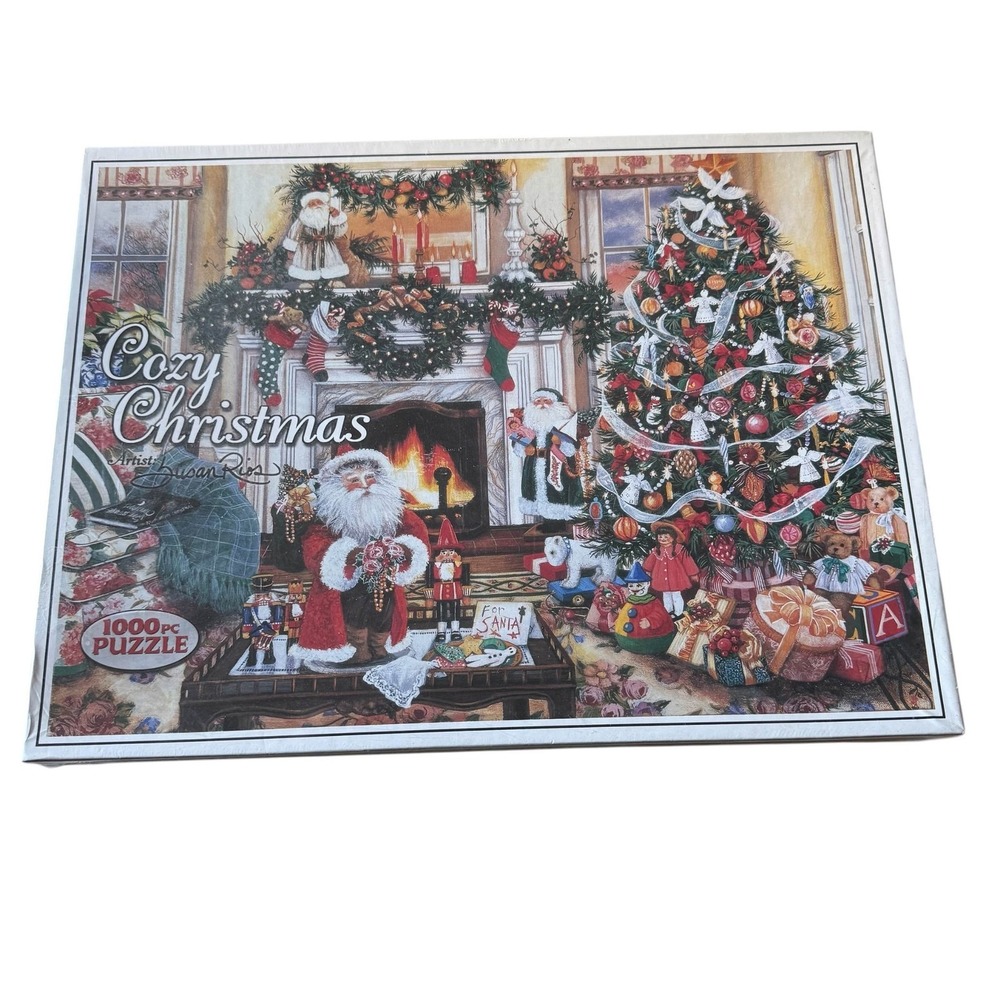 White Mountain Cozy Christmas‎ Susan Rios 1000 Pieces Puzzle NEW
